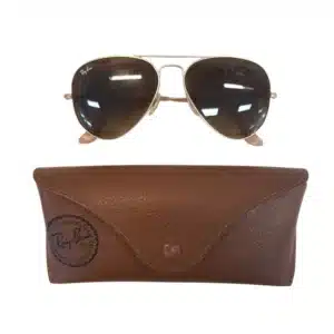 GAFAS DE SOL RAYBAN AVIATOR TITANIUM DORADAS + FUNDA