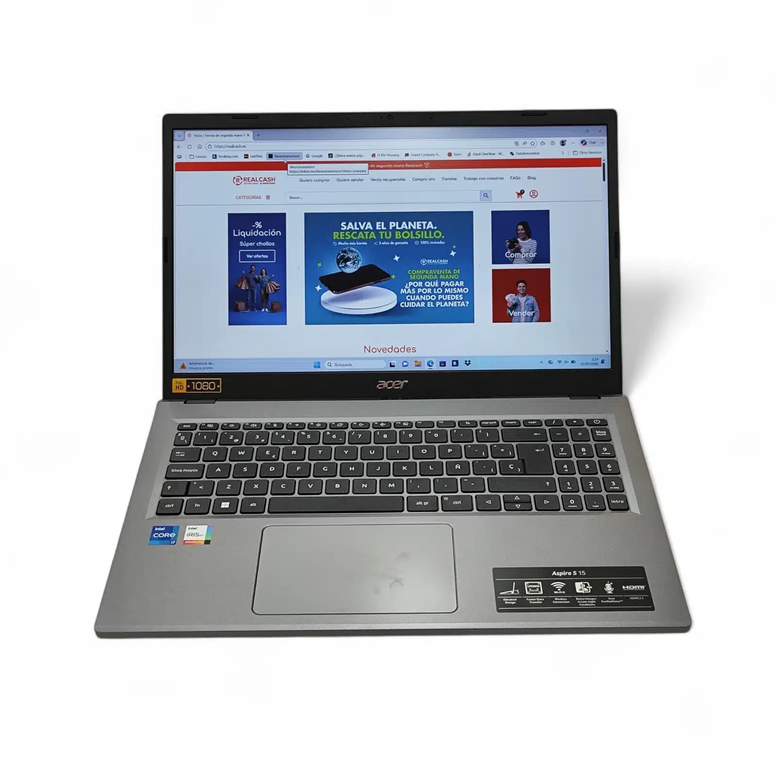 Portatil Acer Aspire 5 15 I7-1355U/16 GB Ram DDR5 /512 GB /intel Iris XE + Caja * A Estrenar*